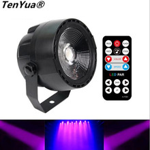 Светодиодный сценический прожектор TenYua, сценический активационный черный Ультрафиолетовый стробоскоп DMX для дискотеки, DJ-проектора, свадьбы, бара 2024 - купить недорого