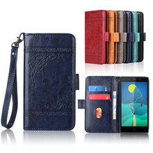 Newest Wallet case for Leagoo Alfa 5 Flip case with Strap100% special PU leather embossing flower cover case 2024 - buy cheap