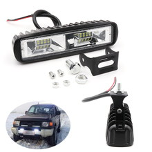 Niscarda-barra de luz led, 6 polegadas, 12v, 48w, 16, lâmpada de trabalho, farol de neblina para carros jeep, caminhão, trator, barco e trailer 2024 - compre barato