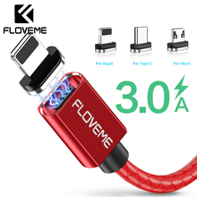 FLOVEME 3A Magnetic USB C Cable For iPhone 11 12 13 Series Charge Cables Fast Charging Charger Cable For Samsung Xiaomi Huawei 2024 - buy cheap
