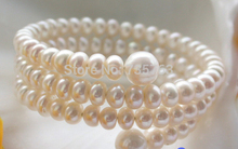 Xiuli-pulsera redonda de perlas de agua dulce, extensible, 00450, 10mm 2024 - compra barato