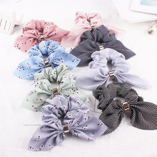 Summer Rabbit Ears Chiffon Scrunchie Women Lady Elastic Hair Rubber Band Accessories For Girls Hair Ring Rope Holder Headwear 2024 - buy cheap