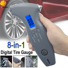 Measuring tool safety hammer backlight cutter eight-in-one digital tire pressure gauge tire pressure gauge 2024 - buy cheap