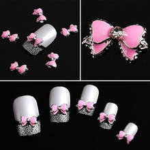 Fashion Multi Rhinestones Bow Tie DIY 3D Nail Art Decoration Stickers  Color Pink Nail Accessories 2024 - buy cheap