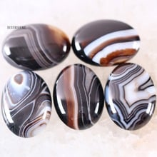 18x25mm contas de pedra natural oval contas, veias pretas contas de ônix cabochão para fazer jóias colar pulseira diy 5 peças k579 2024 - compre barato