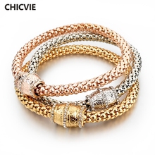 CHICVIE 3PCS Vintage Cuff Gold Bracelets & Bangles Set Charms For Women Girls Bohemian Stainless Steel Bracelets Femme Sbr150180 2024 - buy cheap