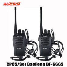 2Pcs/set baofeng BF-666S Walkie Talkie Portable Radio BF666s 5W 16CH UHF 400-470MHz BF 666S Comunicador Transmitter Transceiver 2024 - buy cheap