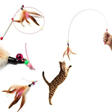 Brinquedo para gatos, brinquedo multicolorido de penas para brincadeiras do chaser 2024 - compre barato