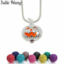 Julie Wang-Set de Serie de Halloween K blancas, piedras de Lava, difusor de aceite esencial, collar, colgantes, joyería de Perfume, 6 uds. 2024 - compra barato