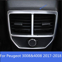 For Peugeot 3008&4008 2017-2018 ABS Chrome Rear exhaust vent Cover Trim Interior car Styling Accessories 1pcs 2024 - buy cheap