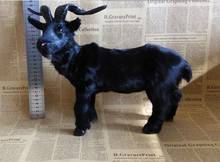 high quality,large 38x30cm black sheep furs goat model toy ,polyethylene resin handicraft, home decoration gift a2493 2024 - buy cheap