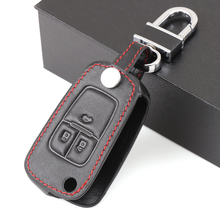 For Chevrolet Cruze AVEO SAIL TRAX MALIBU CAPTIVA Opel Mokka Genuine leather Remote Control Car Keychain key cover bag case 2024 - buy cheap