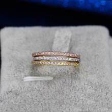 Bilincolor stainless steel ring for women three different color rose gold , yellow gold color ring set for women 2024 - buy cheap
