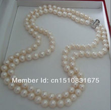 2 Rows 7-8MM Cultured Freshwater Pearls Necklace Beads Hand Made Ornaments Fashion Jewelry Making Design Gifts For Girl AAA xu57 2024 - buy cheap