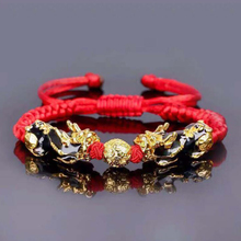 Thermochromic pixiu bracelet hand-woven men and women hand rope Vietnam sand gold plating bracelet 2024 - buy cheap