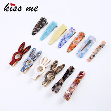 kissme Classic Leopard Print Colorful Flowery Acrylic Barrettes For Women&Girls Party Gifts Alloy Hair Jewelry Fashion Accessory 2024 - buy cheap