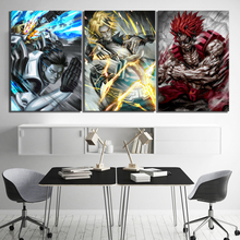 Imagem digital de tela para decoração de parede para meninos, 3 peças, hd, anime, tepotência & denki & eijirou my hero academia, pôster digital de arte, pinturas para decoração de parede 2024 - compre barato