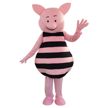 Porco porco mascote traje festa de natal cosplay fantasia rosa porco vestido de festa de natal terno mascote carnaval traje 2024 - compre barato