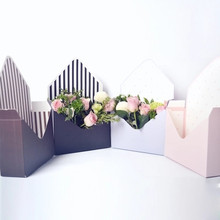 Mini caixa dobrável de flores, 5 peças 23.5cm x 8cm x 17cm, envelope criativo, material de caixa de flores, decoração de rosa, caixa de presente, fazer flores à mão 2024 - compre barato