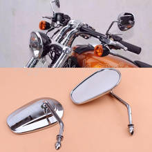 Motorcycle 1 Pair Road King Classic Chrome Rear Mirrors Rear View Side Mirrors for HARLEY DAVIDSON Metal Free Shipping 2024 - buy cheap