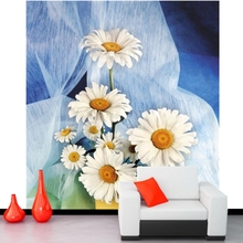 Papel de pared con diseño de flores para decoración del hogar, mural 3d personalizado con foto de flores, para restaurante, sala de estar, tv, restaurante, cafetería y bar 2024 - compra barato