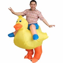 Halloween Inflatable Duck Costume for Adult Yellow Color Air Blowing UP Suits Cosplay Costumes Costumi di Halloween Per Adulti 2024 - buy cheap