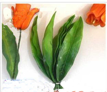 Material de tulipanes DIY, hojas artificiales de nailon para almacenar Flores, accesorios (100 unids/lote), envío gratis 2024 - compra barato
