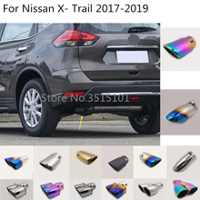 car body cover muffler pipe outlet dedicate exhaust tip tail 1pcs For Nissan X-trail xtrail T32/Rogue 2017 2018 2019 2020 2024 - buy cheap