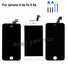 Grade AAA No Dead Pixel For iPhone 6 5 5S 5C 6s LCD Display With Touch Screen Digitizer Assembly Black White 2024 - buy cheap
