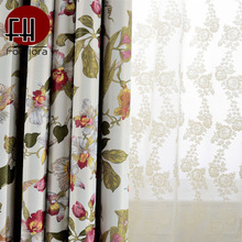 Pastoral Floral Blackout Curtains For Living Room Bedroom Drapes American Style Fabric Door Window Treatments Custom Size Panel 2024 - buy cheap