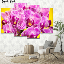 Pintura de orquídeas en lienzo, decoración de flores zen, arte de pared, Modular, póster impreso, decoración del hogar, 4 piezas, Envío Gratis 2024 - compra barato