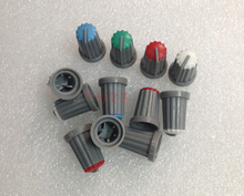 60pcs Half Axle Potentiometer power amplifier Plastic knob caps / Half shaft encoder knob Cap D hole 6mm red green blue white 2024 - buy cheap