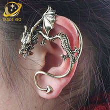 vintage dragon clip on earrings ear cuff earrings men masculino women earrings orecchini ear jacket wrap earcuff brincos 1pc 2024 - buy cheap