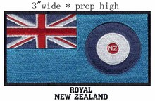 Parche bordado de bandera de la Royal New Zealand Air Force, Parche de 3 "de ancho, Ensign RAF, disco circular, oficial 2024 - compra barato