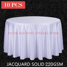 10PCS Decor Poly Jacquard Table Cloths Round Wedding Hotel Tablecloth Dining Square Table Linens White Red Table Cover Wholesale 2024 - buy cheap