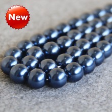 New For Necklace&Bracelet 12mm Blue Shell Pearl Beads SeaShell DIY Gifts For Women Girl Loose Beads Jewelry Making Design 15inch 2024 - buy cheap