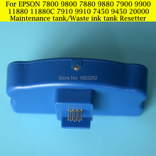 Reiniciador de chips de tanque de mantenimiento Epson, depósito de tinta residual para impresora Epson 7800, 7900, 9900, 7910, 9910, 11880, 9880, 1 unidad 2024 - compra barato