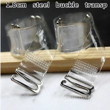 2 Pair 1.8cm metal bra straps Stainless steel Women's transparent silicone bra straps baldric adjustable Accessorie 1 Pair 2024 - buy cheap