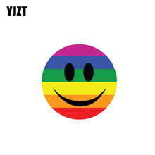 YJZT 10CM*10CM Personality Smiley Face Car Sticker Gay PVC Decal 12-0983 2024 - buy cheap