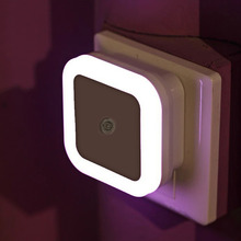 Sensor de luz con Control remoto para bebé, minilámpara de dormitorio cuadrada con enchufe europeo y estadounidense, regalo romántico, luces coloridas, novedad 2024 - compra barato