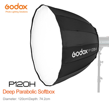 Godox p120h 120cm de profundidade parabólica, softbox de montagem para estúdio, refletor flash, profissional, estúdio softbox 2024 - compre barato