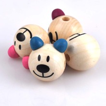 19x29mm 5pcs Mixed color bear Pattern Wooden Spacer Beads For Jewelry making  MT0607X 2024 - buy cheap