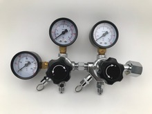 Dual CO2 Gauge Regulator with 1/4"MFL  Checkvalves, Homebrew CO2 Regulator, 0~2000psi, 0~60psi, CGA320 2024 - купить недорого