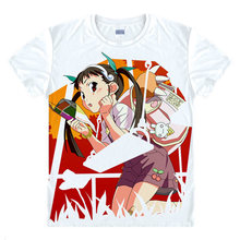 Monogatari Story T-Shirt vampire Shirt men's 3D print T-shirts Anime Tees Lovely cute Short Sleeve Mens T-Shirt japanese comic a 2024 - buy cheap