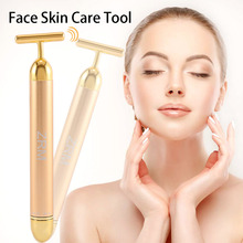 Slimming Face roller 24k Gold Color Vibration Facial Beauty Roller Massager Stick Lift Skin Tightening Wrinkle Bar 2024 - buy cheap