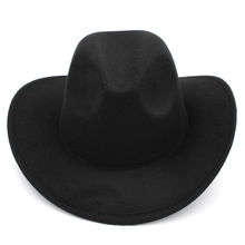 Mistdawn Fashion New Women Men Felt Cowboy Hat Wool Blend Western Cowgirl Cap Size 56-58cm 2024 - buy cheap