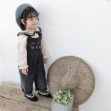 Baby Girl Clothes Girl H Pants Bib Cartoon Cat Overalls Kids Corduroy Pants Children Casual Overalls Cute Infant Jumpsuit 2024 - buy cheap