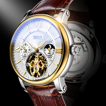 Switzerland  New 2017 Nesun Hollow Tourbillon Watch Men Luxury Brand Full-automatic  Mechanical Men's Watches Sapphire Waterproo 2024 - buy cheap