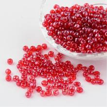 4mm Round Glass Seed Beads Loose Spacer Beads Transparent Colours Lustered for Jewelry Making Hole: 1.5mm about 4500pcs/pound 2024 - купить недорого