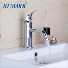 KEMAIDI Bathroom Faucet Short Basin Mixer Bathtub Chrome Solid Brass Single Handle Deck Mounted Mixer Tap Faucets 2024 - buy cheap